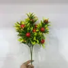 Ramas Pequeñas de Frutas Artificiales, Racimos de Fresas de 5 Ramas, Flores Falsas, Ramo de Flores DIY de Rama de Fruta, Decoración de Sala de Estar, Granada para Año Nuevo