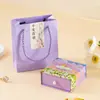 Caja de Joyería Tipo Cajón Estilo Canal Asa de Perla Textura Estéreo Pendientes Collar Anillo Caja Deslizante Caja de Joyería