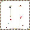 25 Nuevos Pendientes de Navidad con Borlas de Estrella de Cinco Puntas para Otoño e Invierno, Pendientes Lindos y Dulces, Elegantes Versátiles, Pendientes No Perforados