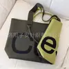 2026 Bolso Casual Transfronterizo Nuevo Bolso de Mano Tejido en Bloques de Color Retro Bolso Tote Estampado de Letras Bolso de Hombro de Gran Capacidad