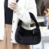 Bolsa Esponjosa de Otoño e Invierno Portátil Mini Suave Linda Bolso de Hombro Cruzado Bolso Gordo Peluche Bolso de Mano Versátil