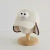 Chapéu de Inverno Espesso de Lã com Proteção para Orelhas, Bico de Pato e Desenho de Pato com Olhos Grandes para Meninos e Meninas, Chapéu Quente para Bebês