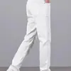 Nuevos Jeans Blancos para Hombre 2026, Gama Alta Ajustados, Pierna Recta Suelta, Pantalones Blancos Puros Casuales para Hombre