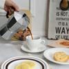 Xícara de Café Simples e Criativa e Pires Cerâmica Vintage Xícara de Espresso Italiana Combinação Criativa de Xícara e Pires Branco Puro