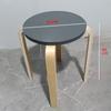 Diseño de Taburete Apilable para Uso Doméstico, Sillas de Mesa de Comedor de Madera Maciza, Taburetes Apilables de Madera Maciza al por Mayor