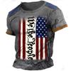 Fábrica de Origem Rua Tendência Transfronteiriça Camiseta Masculina e Feminina Casal Verão Casual Solta Esportes Estampa 3D Manga Curta