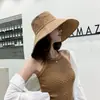 Chapéu de Pescador Estilo Japonês Cor Lisa Aba Larga Feminino Verão Cobertura Facial Pequeno Dobrável Chapéu de Sol Chapéu de Proteção Solar