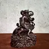 Talla en Madera de Ébano de Zhao Gongming Montando un Tigre, Figura Decorativa para el Hogar, Decoración de Empresa, Artesanía, Regalo de Apertura