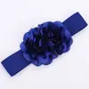 Cinturón de Mujer Estilo Europeo y Americano, Moderno y Único, Decoración de Mariposa de Seda, Cinturilla Elástica Ancha de Doble Flor para Combinar con Vestido