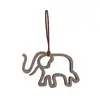Navidad transfronteriza nuevo y creativo colgante de elefante de madera para coche, árbol, decoraciones con forma de animal, adornos colgantes