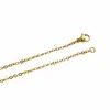 Color Oro Real 18K Cadena de Cruz Conservadora del Color Cadena de Acero de Titanio Accesorios para Joyería DIY Collar Hecho a Mano Cadena de Acero Inoxidable