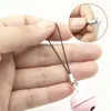 Accesorios para joyería DIY hechos a mano, anillos negros para cordón de teléfono en blanco, cordones negros pequeños, accesorios para muñecas y juguetes