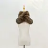 Bufanda de Piel Sintética de Zorro para Mujer, Invierno Engrosada Doble Cara de Piel, Versátil Simple Elegante, Protector de Cuello Cuello Calentador de Piel Sintética