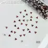 Acessório de strass para nail art em zircônia chanfrada 5A triangular, popular online, strass para unha mini de fundo chato 3mm com design de laço