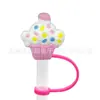 Novos acessórios para namoradas Tubo de sucção Manga Tampa de sucção Silicone Plugue de poeira Bonito Anime Party Straw Decoration Produtos transfronteiriços