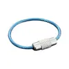 Llavero Pequeño Colorido Anillo de Alambre de Acero Inoxidable Recubierto de Goma Colgante Colgante Hecho a Mano DIY Accesorios de Ferretería Llavero