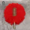 Leque de Penas para Casamento Africano Casamento Noiva Madrinha com Pena na Mão Leque Redondo Dourado Multicolorido Fábrica Artesanal