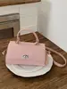 Estilo Coreano Alta Qualidade Textura Fashionável Versátil Portátil Bolsa para o Dia a Dia Mulheres 2026 Verão Nova Textura de Lichia Bolsa Transversal Pequena Quadrada