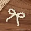 Fivela de sapato com laço de pérola, acessórios de decoração de roupas com contas feitos à mão, acessórios de cabelo DIY, peças de decoração para capa de celular