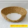 Cesta de Mimbre Sintético Perrera para Gato Cama para Mascota Suministros para Gatos Verano Extraíble y Lavable Perrera para Mascotas Artesanía Tejida