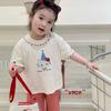 Camiseta de Manga Corta para Niñas, Ropa de Verano para Niños, Nuevo Estilo 2026, Elegante, Bonita y Súper Agradable, Camiseta Interior Blanca con Dibujos