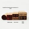 Fábrica atacado 2 * 7 cm redondo quadrado selo corte caligrafia e pintura de madeira de faia selo de caligrafia inscrição selo de madeira letras livres