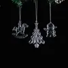 Decorações de Natal Novas Transfronteiriças Altamente Transparentes Cristal de Imitação Papai Noel/Cartão de Boas Festas Acessórios de Decoração de Natal