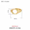 Anel de Prata de Lei 925 Ouro Antigo Suporte Vazio para Homens e Mulheres Simples e Elegante Prata Suporte Vazio DIY Cera de Abelha Calcedônia Pedra Esmeralda Suporte de Prata