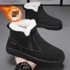 Botas de Nieve de Invierno para Hombre con Piel Integrada, Zapatos Cálidos de Algodón, Impermeables para Exteriores, Antideslizantes, Forradas de Felpa, Botas Gruesas de Algodón del Noreste