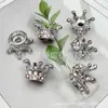 Aleación Estéreo Micro-Pavimentado Circonita Corona Joyería Accesorios DIY Cadena de Teléfono Móvil con Cuentas Llavero Wenwan Accesorios de Maíz