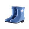 Botas de Chuva Femininas de Cano Médio e Meio-Cano com Solas Grossas, Sapatos de Borracha, Botas de Água, Botas de Chuva para Mulheres, Atacado, Forradas com Lã, Antiderrapantes