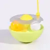 Juguete para Gatos tipo Tumbler con Palo Extraíble, Pluma y Bola Rascadora, Anti-Mordidas, Giratorio, Juguete Interactivo para Gatos Pequeños, Gatitos, Suministros Interesantes para Mascotas