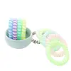 Cordón Luminoso de Alta Elasticidad para Teléfono Goma para el Cabello Color Sólido Banda de Goma Pulsera Grande Cuerda para el Cabello Color Caramelo Funda de Cuero Espiral