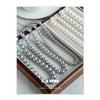 Latão banhado 18K ouro real europeu e americano moda simples temperamento joias mesmo estilo platina cinza pérola colar novo produto