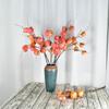 Atacado Fang Zhen 7 Frutas Caqui Ramos de Frutas Ramos Longos Flores Decorativas Mobiliário Doméstico Caqui Ruyi Ramos de Frutas