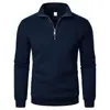 Sudadera casual de media cremallera con cuello alto, transfronteriza, moderna, simple, holgada, talla grande, sudadera de forro polar para hombre de Amazon