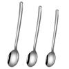 Cuchara de Acero Inoxidable 304L Estilo Coreano con Impuestos Incluidos Vajilla Transfronteriza Cuchara para Sopa Doméstica Cuchara para Niños Cuchara para Café de Mango Largo Tenedor para Fruta