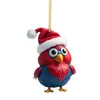 2026 Nuevos Adornos Navideños Transfronterizos Creativos Serie Animales Gallo Decoraciones para Árbol de Navidad Adornos Colgantes Acrílicos