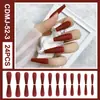 Parches de Uñas Postizas de Color Sólido de Longitud Media Estilo Europeo y Americano, Arte de Uñas Simple Blanco a la Moda, Uñas Portátiles, Piezas de Uñas Portátiles
