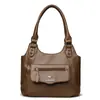Bolsa Grande de Mão 2026 com Textura Simples, Nova Bolsa Tote Colorida Sólida da Moda para Mulheres, Bolsa de Ombro e Bolsa Transversal