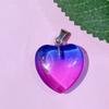 Colgante de ágata de cristal natural transfronterizo de 20 mm, colgante en forma de corazón, colgante de gema, cadena de suéter con forma de corazón de melocotón
