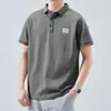 Camisa polo de secagem rápida masculina manga curta gola de lapela casual respirável verão simples para meia-idade esportiva confortável versátil