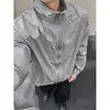 Ropa de Protección Solar Fresca de Malla Hielo Seda Upf50+ para Hombre Verano Delgada Transpirable Chaqueta de Hombro Chaqueta Deportiva para Exteriores