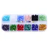 Caja de 720 piezas de cuentas octogonales de cristal de 4 mm en 12 colores, accesorios para joyería hecha a mano DIY, venta caliente transfronteriza