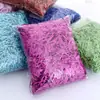 Nova palha de cor seda com glitter a granel, enchimento para caixa de doces de presente de casamento, filme de glitter, papel flash, Seda