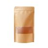 Bolsa de papel Kraft con ventana autosellante bolsa de embalaje personalizada lote pequeño alimentos snacks fruta seca bolsa de sellado impermeable bolsa autosoportada