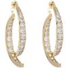 Design Diamante embutido frente e traseira de duas peças brincos cruzados estilo coreano elegante estilo legal brincos s925 brincos de agulha de prata