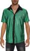 Camisa Bronceada de Manga Corta con Cuello de Solapa de Color Contrastante Suelta Casual para Hombre Amazon 2024