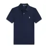 Camisa Polo Transfronteriza con Logo de Caballo, Verano para Hombre Talla Grande Holgada Color Sólido Bordada de Manga Corta Camiseta Polo Casual