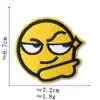 Pegatinas de Tela con Expresiones de Emoji Accesorios para Ropa Calcomanías Decorativas Parches Divertidos Serie de Insignias Redondas Lindas de Smiley